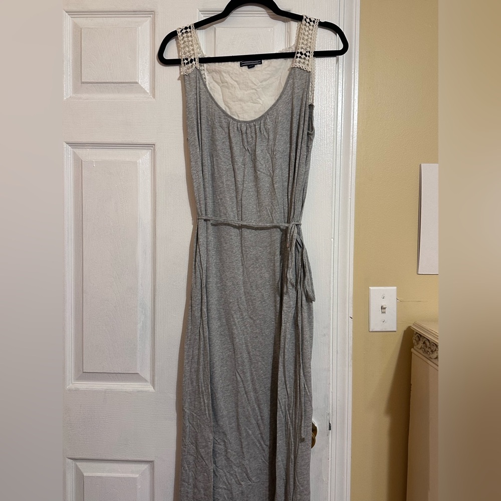 Tommy Hilfiger Gray Dress with Crocheted Back